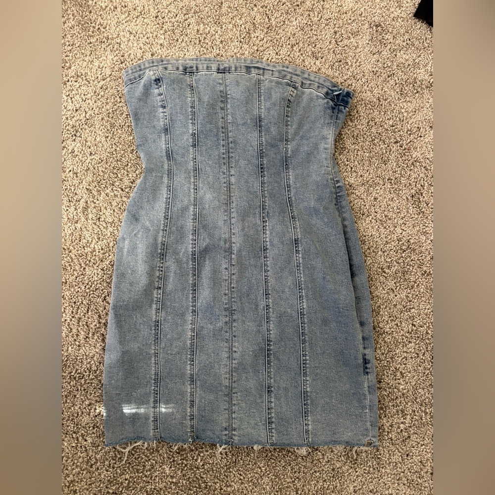 Princess Polly Blue Denim Tube Dress